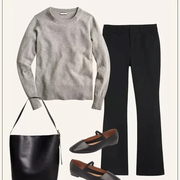 Quince Ultra Stretch Ponte Bootcut Pants Sz S Black - Picture 3 of 7